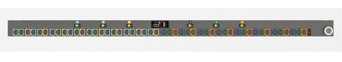 Vertiv Geist MNR3EHW1-48L138-5CS15A0A10-S-A power distribution unit (PDU) 36 AC outlet(s) 0U Black