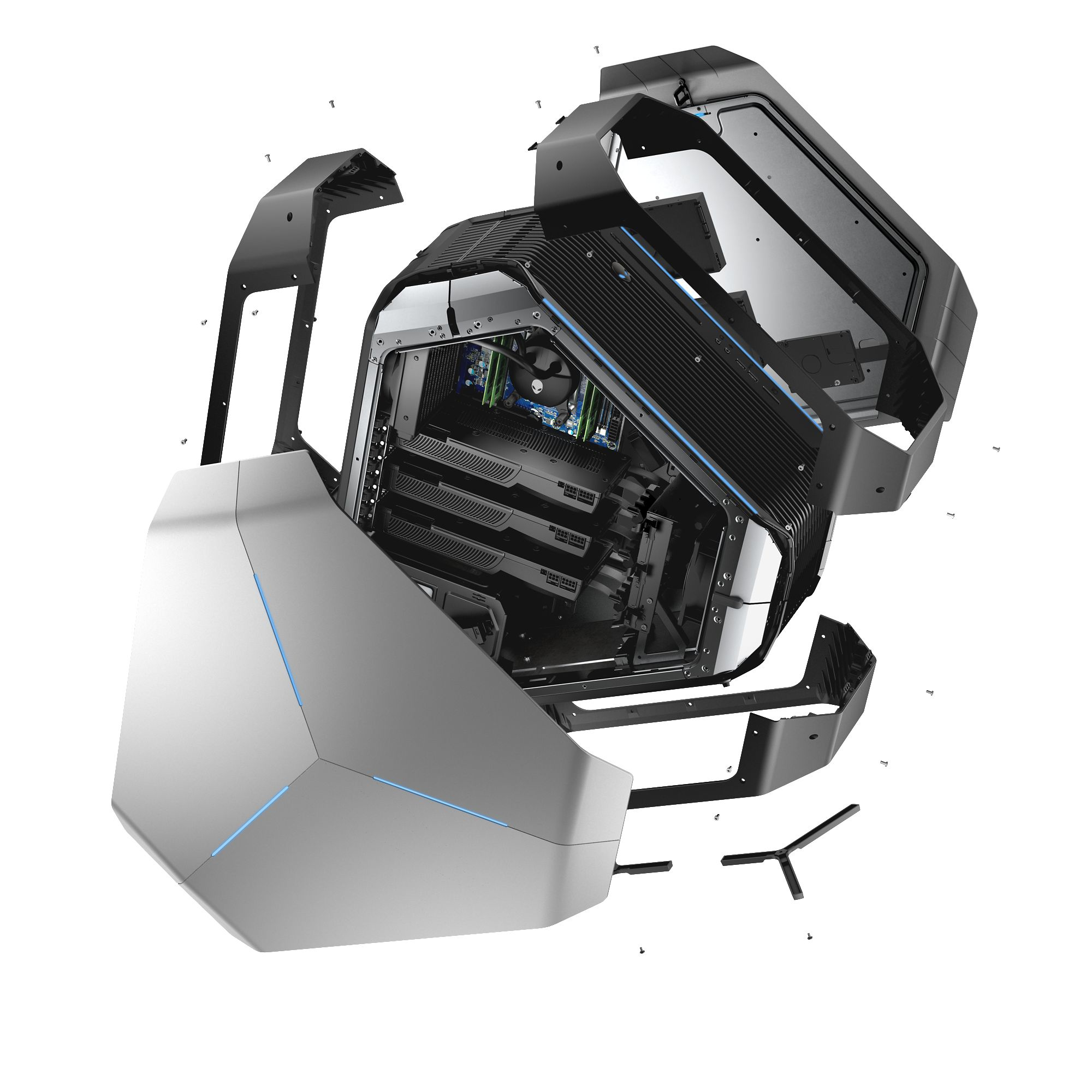 Alienware Area-51 R4 Intel® Core™ i7 X-series i7-7820X 16 GB DDR4-SDRAM 2.25 TB HDD+SSD NVIDIA® GeForce® GTX 1080 Windows 10 Home Tower PC Black, Grey, Silver image 9