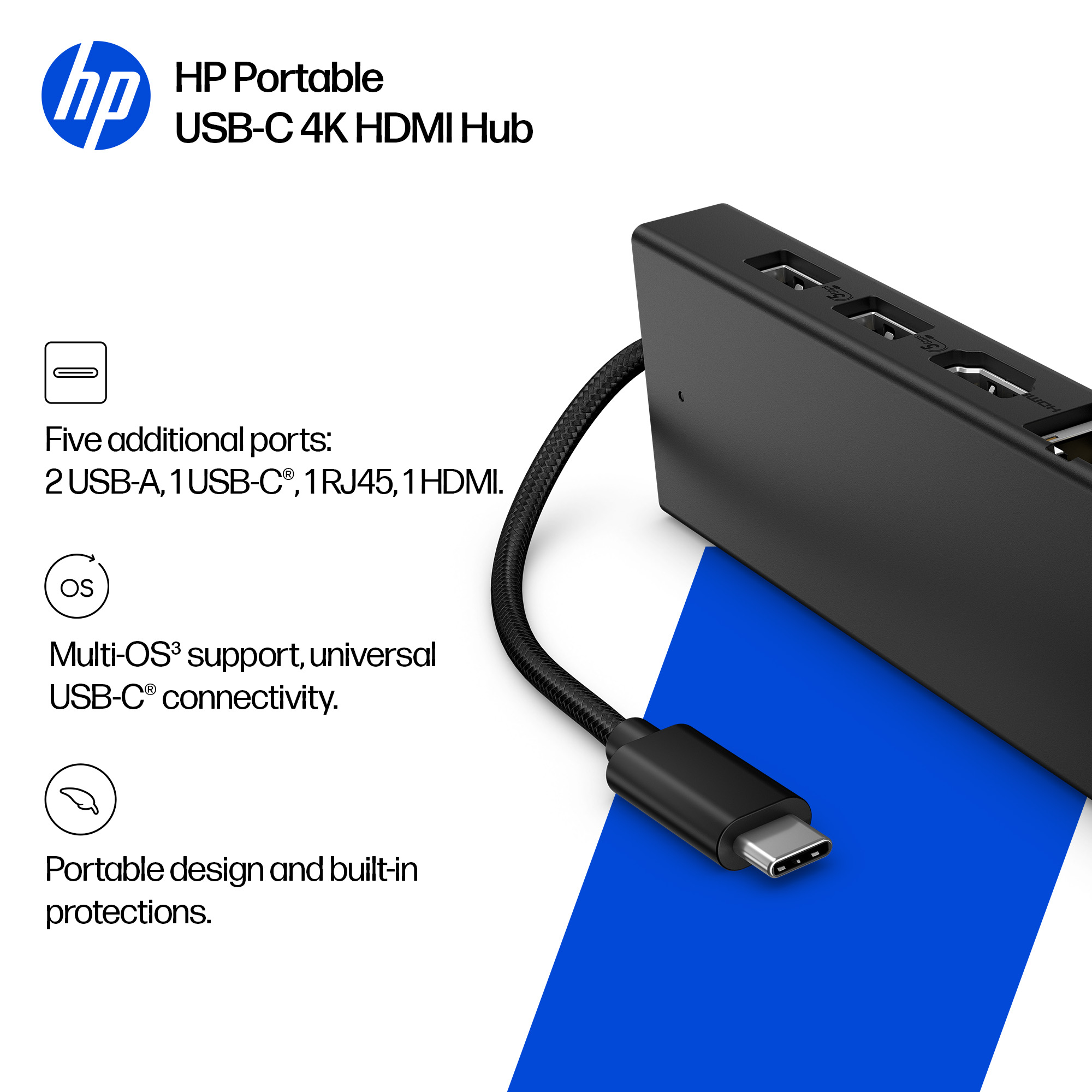 HP Portable USB-C 4K HDMI Hub – image 6
