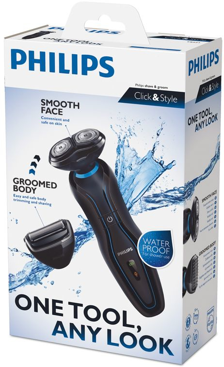 Philips Click&Style YS521/20 men's shaver Rotation shaver Trimmer Black, Blue – image 2