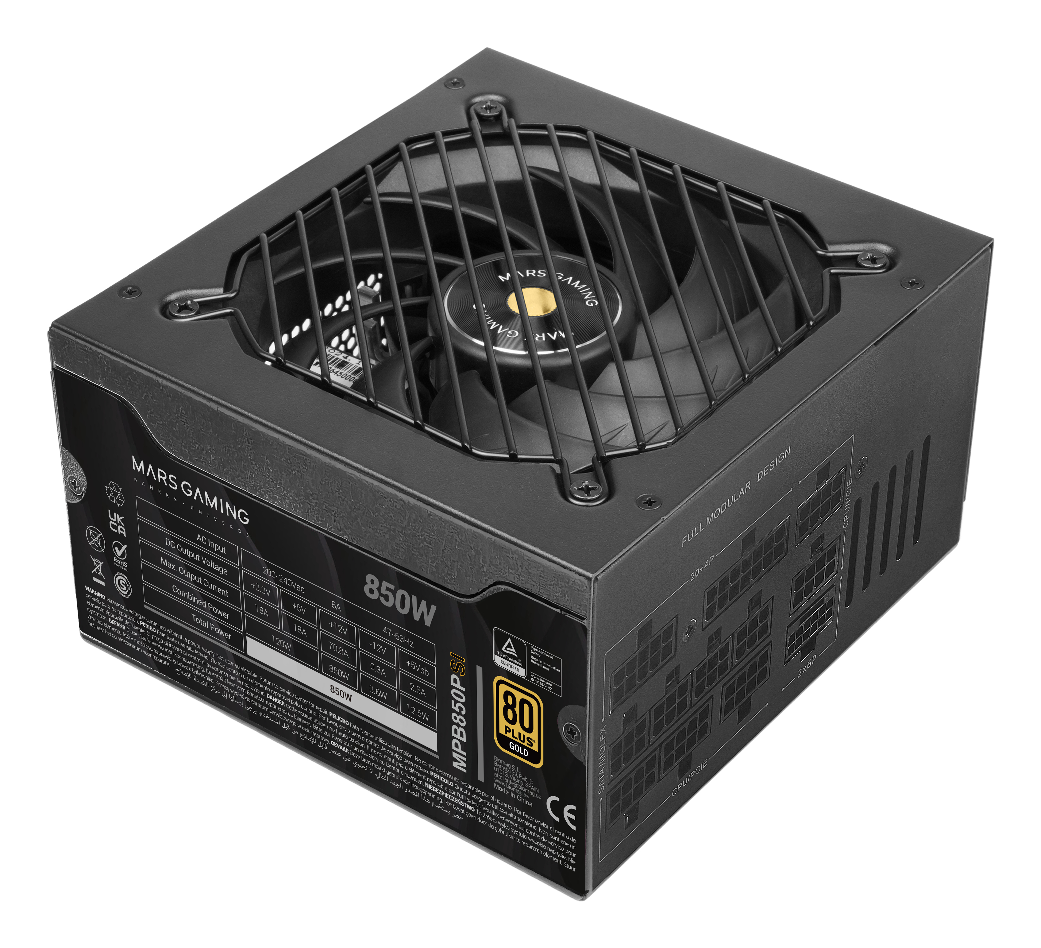 Mars Gaming MPB850PSI power supply unit 850 W 24-pin ATX ATX Black