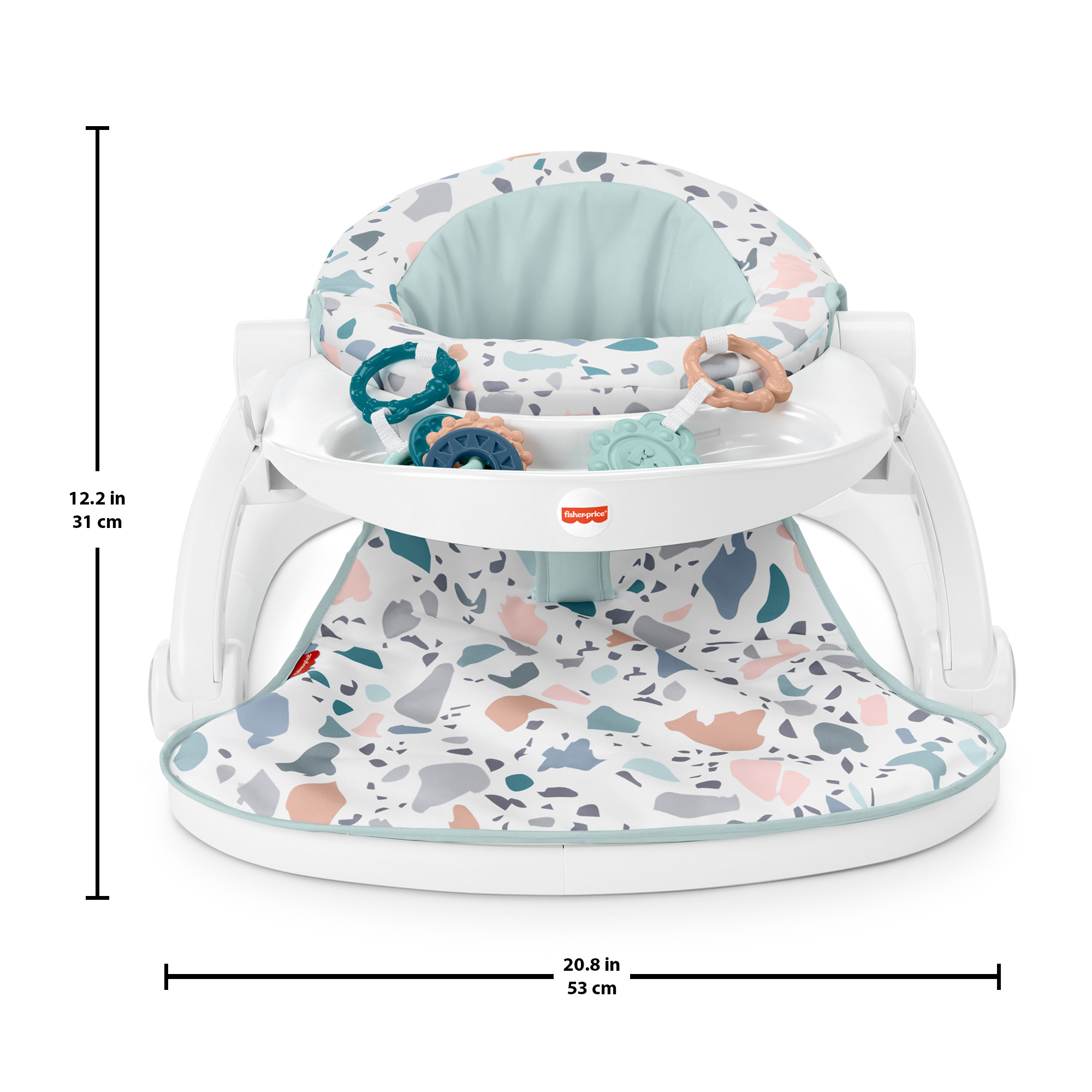 Resim Fisher-Price Oturaklı Bebek Oturağı, Mavi/Beyaz