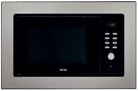 Ignis AMT100IX microwave Black, Stainless steel Built-in