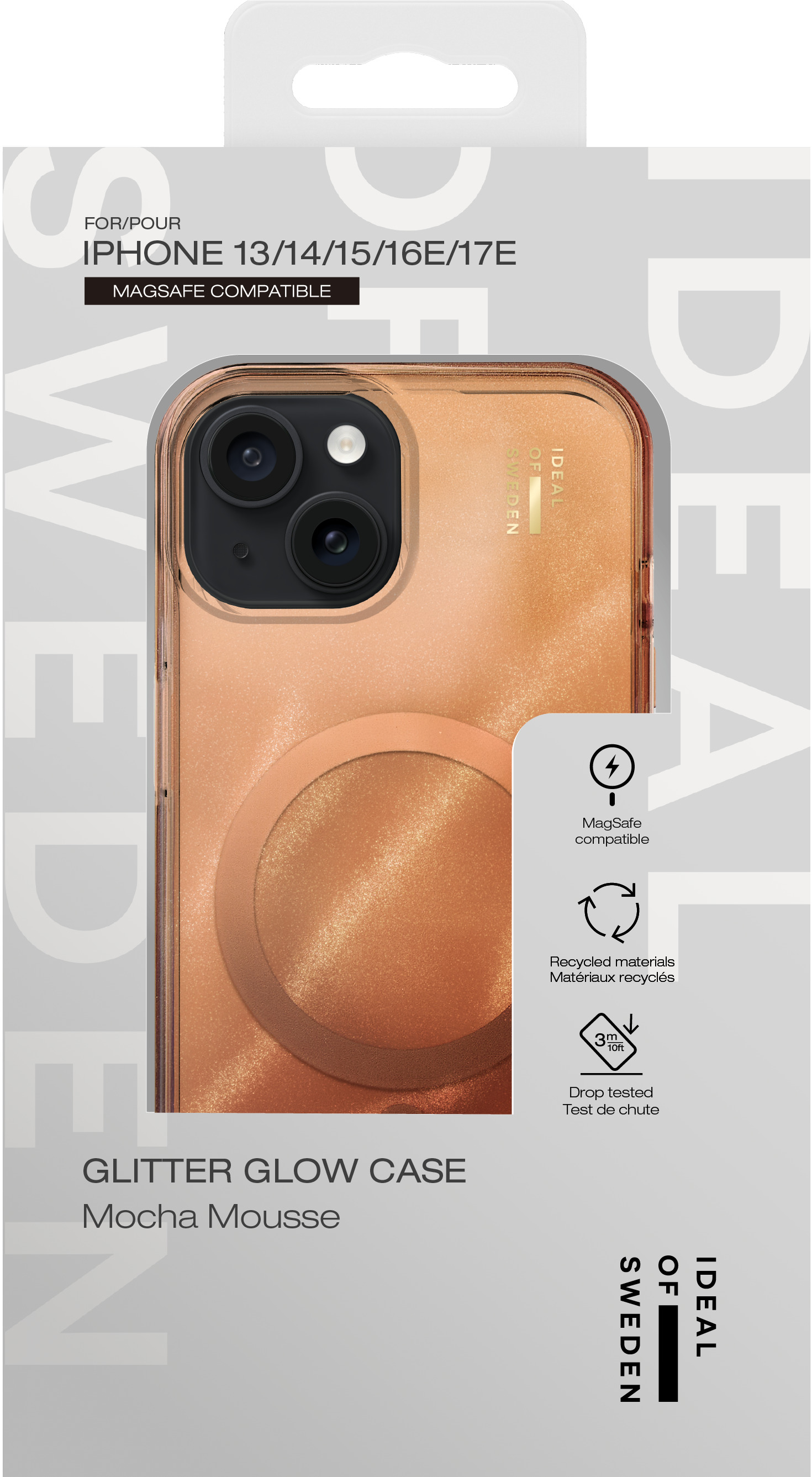 iDeal of Sweden Clear Case MagSafe iPhone 13 / 14 / 15 / 16e / 17e Mocha Mousse – image 4