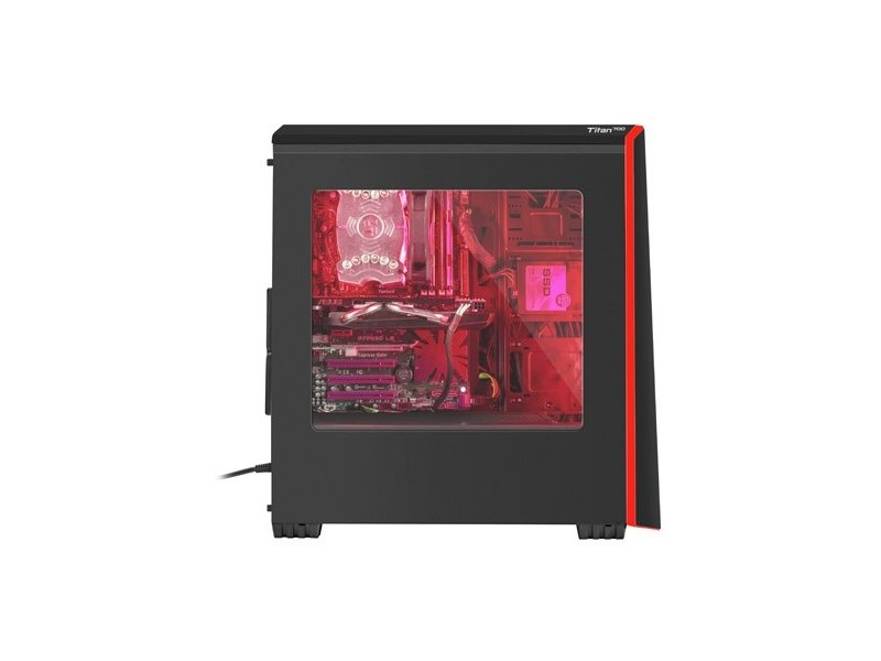 GENESIS Titan 700 Tower Black, Red image 3