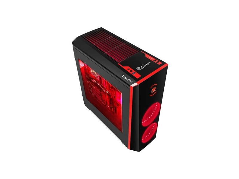 GENESIS Titan 700 Tower Black, Red image 1