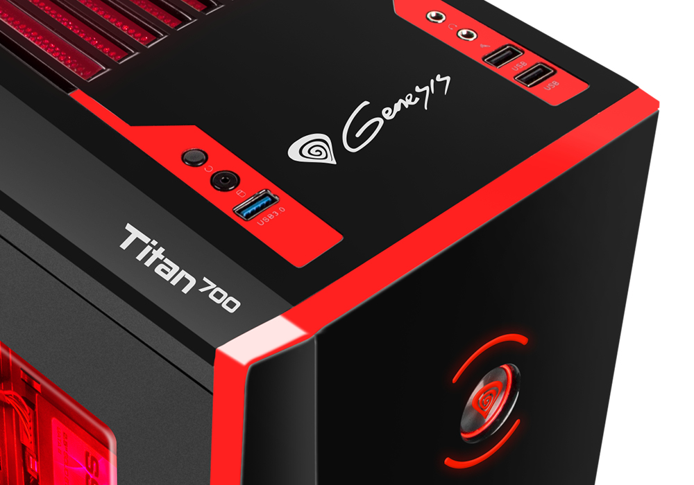 GENESIS Titan 700 Tower Black, Red image 4