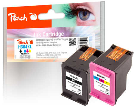 Peach PI300-808 cartuccia d'inchiostro 2 pz Resa elevata (XL) Nero Ciano Magenta Giallo