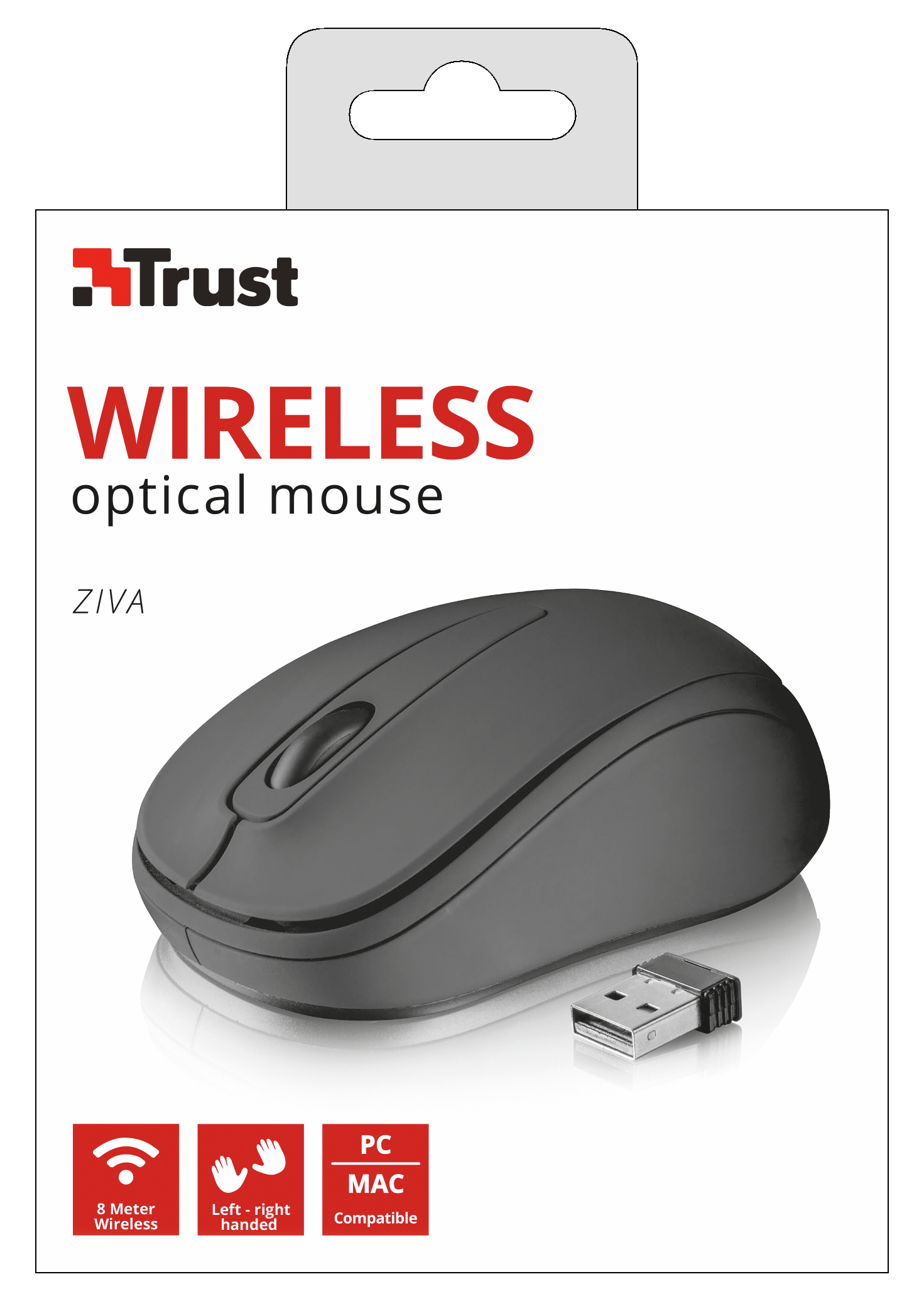 Trust 21509 mouse Office Ambidextrous RF Wireless Optical 1000 DPI – image 5