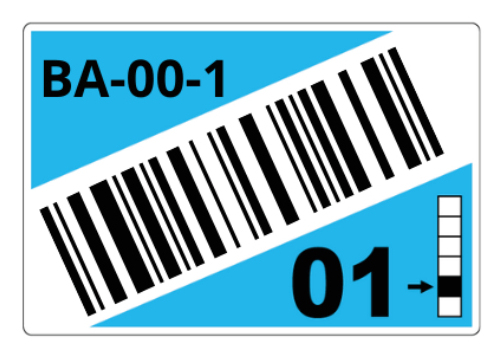 Brother LTZ15055FCB self-adhesive label Rectangle Light Blue