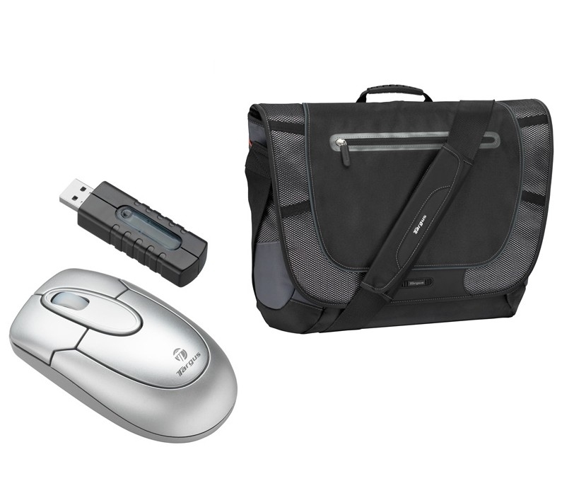 Targus X-mas Bundle: 15.4" Messenger Case + Wireless Mouse