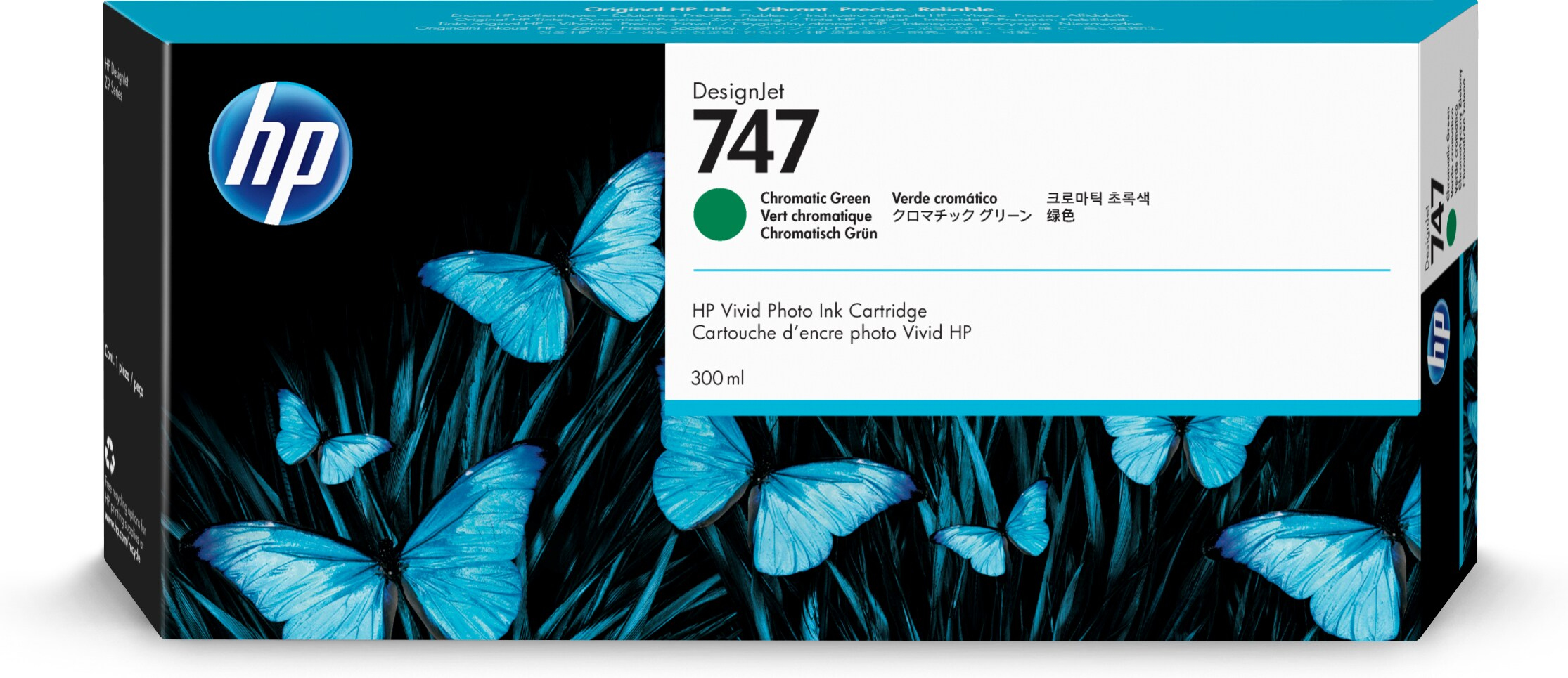 Cartucho De Tinta Hp 747 Verde Cromático Original (P2V84A) - P2V84A