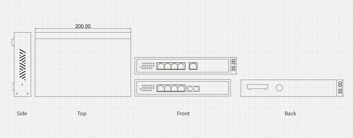 LevelOne 5-Port Fast Ethernet PoE Industrial Switch, 802.3af PoE, 4 PoE Outputs, 1 x SC Multi-Mode Fiber – image 2