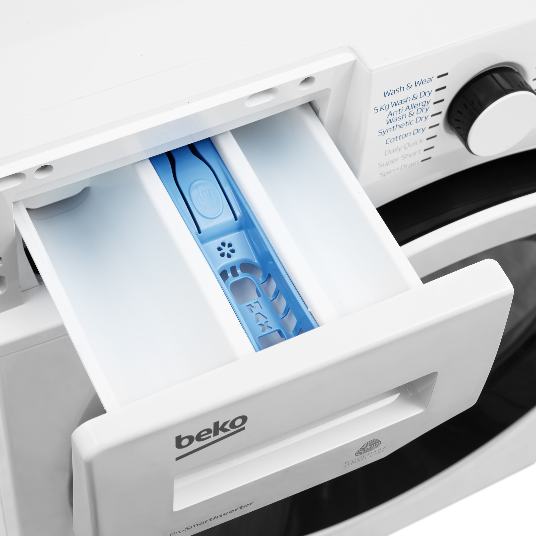 Beko WDW85122 washer dryer Freestanding Front-load Black, Silver, White – image 3