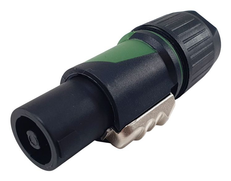 4-poliger SpeakON-Kabelstecker, Schwarz/Grün