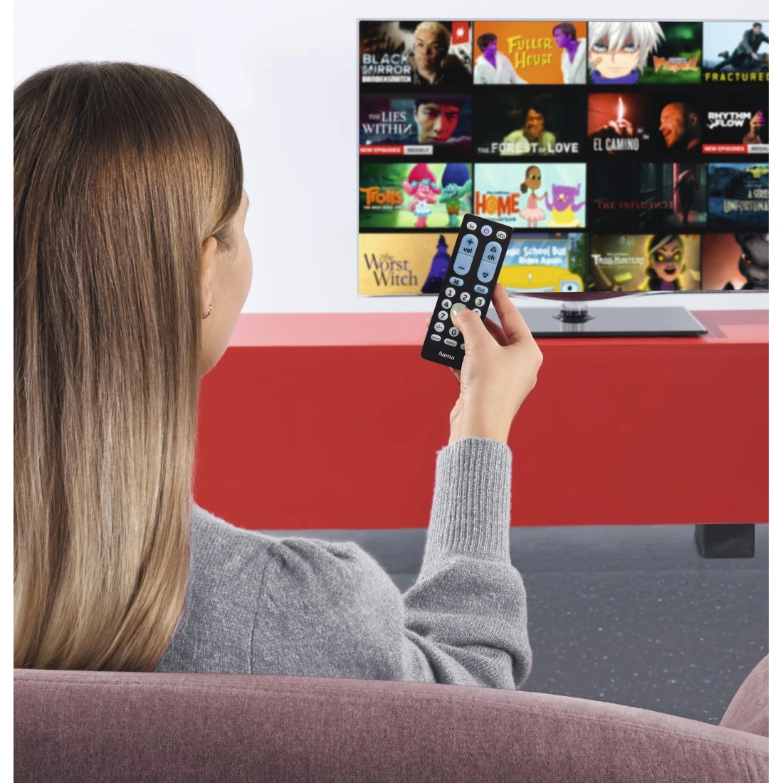 Hama 00221051 remote control IR Wireless AV receiver, MP3/MP4 player, TV, VCR Press buttons – image 2