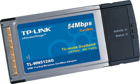 TP-Link 54Mbps 802.11a/b/g Wireless CardBus Adapter