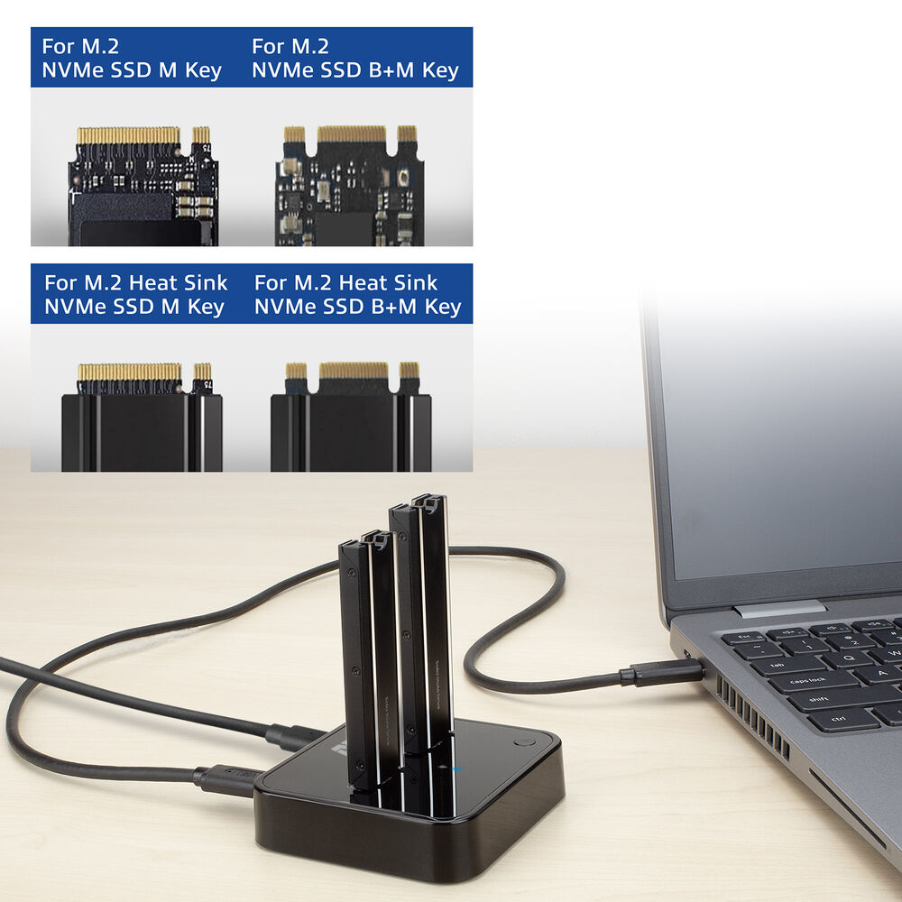 ACT M.2 NVMe/PCIe dual SSD docking clone station, USB-C 3.2 Gen2 – image 3