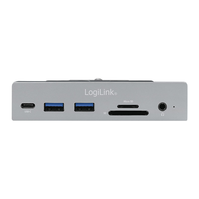 LogiLink UA0347 laptop dock/port replicator USB 3.2 Gen 1 (3.1 Gen 1) Type-C Aluminium – image 2