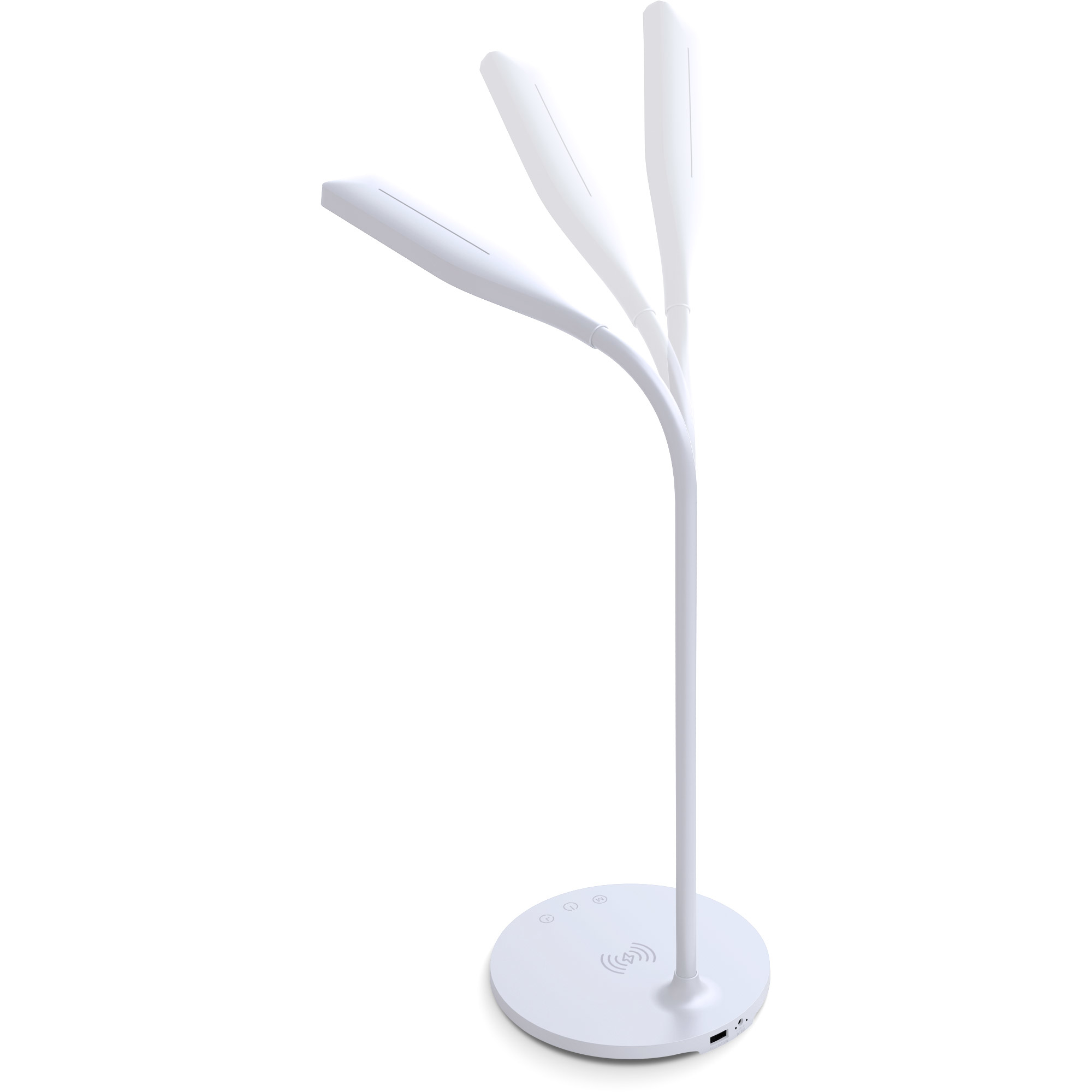 InLine SmartHome LED Office Light, Smartphone Wireless Qi Charger, white – image 2
