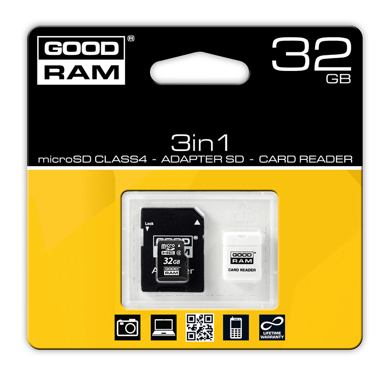 Goodram 3 in 1 microSDHC class 4 32GB – image 2