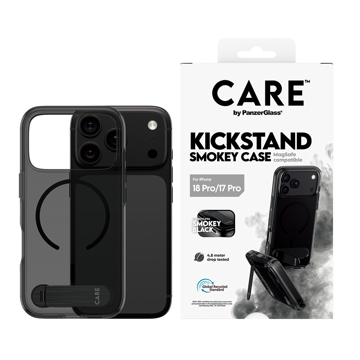 PanzerGlass CARE™ by PanzerGlass® Kickstand Case Smokey w. Black MagSafe iPhone 18 Pro | 17 Pro – image 2