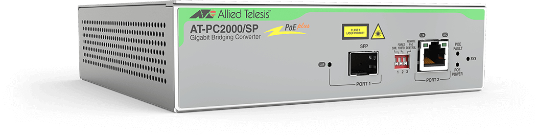 Allied Telesis AT-PC2000/SP-60 network media converter 1000 Mbit/s 850 nm Grey