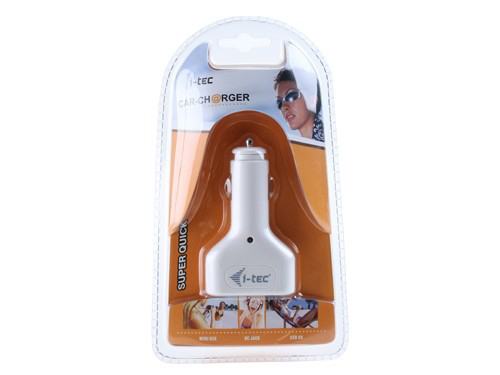 i-tec CHARGER-CAR mobile device charger Mobile phone, MP3, MP4, PDA White Cigar lighter Auto – image 2