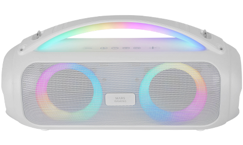 Mars Gaming MSPULSEW altoparlante portatile e per feste Altoparlante portatile stereo Bianco 50 W