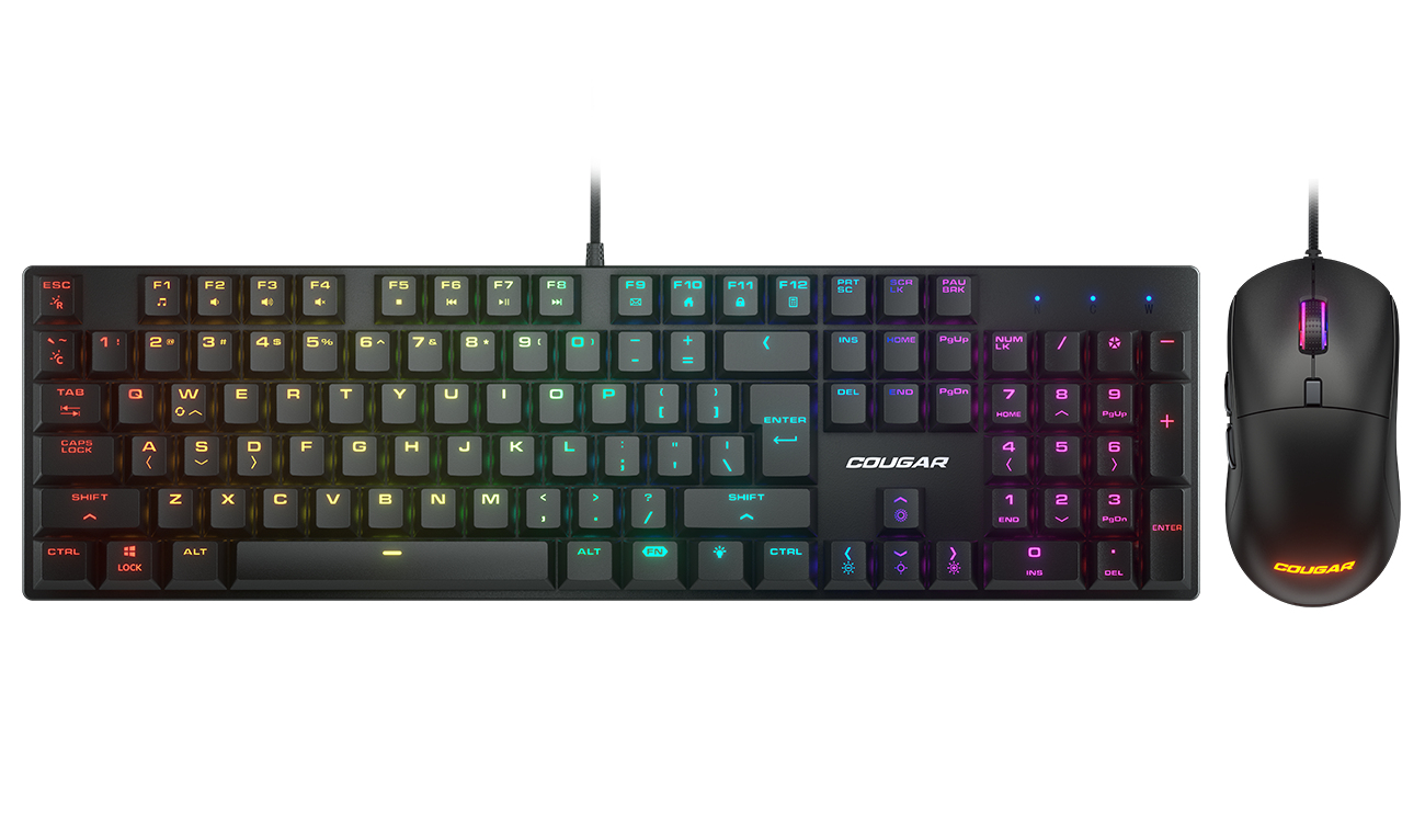 COUGAR 37CBRXNMB.0002/37CBTM1MB.0009 keyboard Mouse included Gaming USB Black – image 1