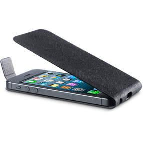 Cellularline FLIPSLIMIPHONE5BK mobile phone case Flip case Black – image 2