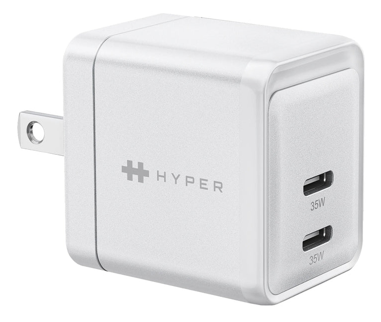 صورة شاحن Targus HJG35NA مزدوج بمنفذ USB Type-C يعمل بالتيار المتردد للاستخدام الداخلي، أبيض