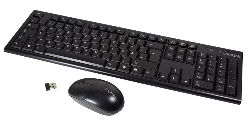LogiLink ID0104 keyboard Mouse included Office RF Wireless QWERTZ Black – image 3
