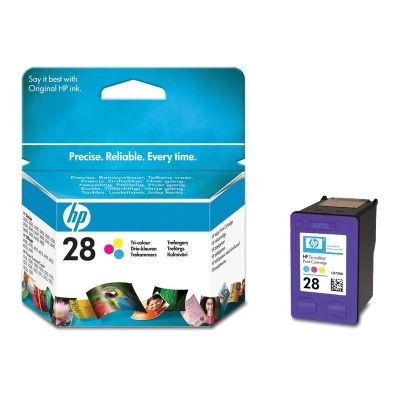 HP 28 Tri-colour Inkjet Print Cartridge, 10% Plus