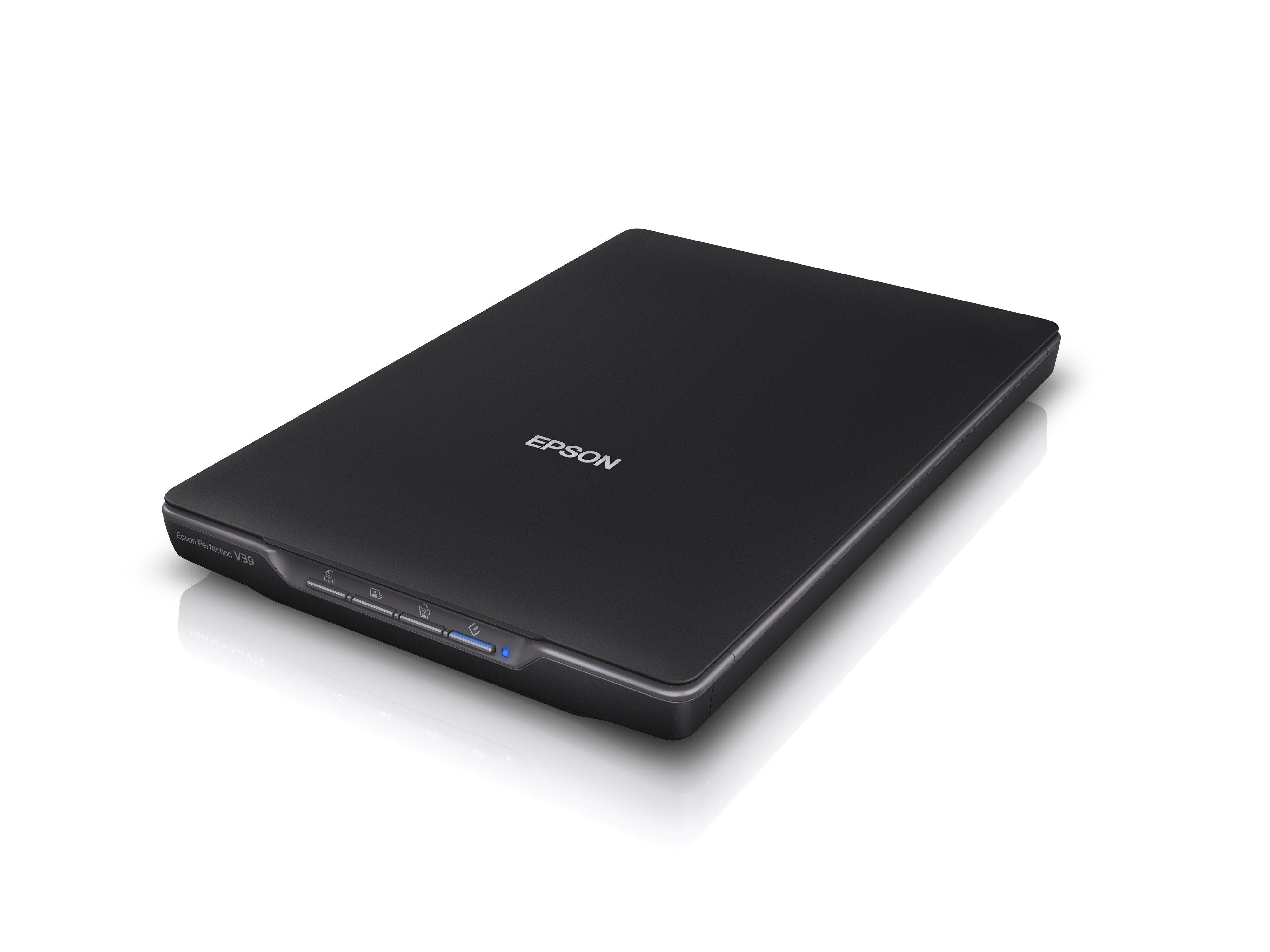 Epson Perfection V39 II. Maximum scan size: 216 x 297 mm, Optical scanning resolution: 4800 x 4800 DPI, Input colour depth