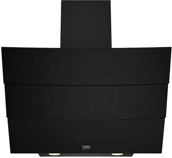 Beko HCA62640BH cooker hood Wall-mounted Black 582 m³/h