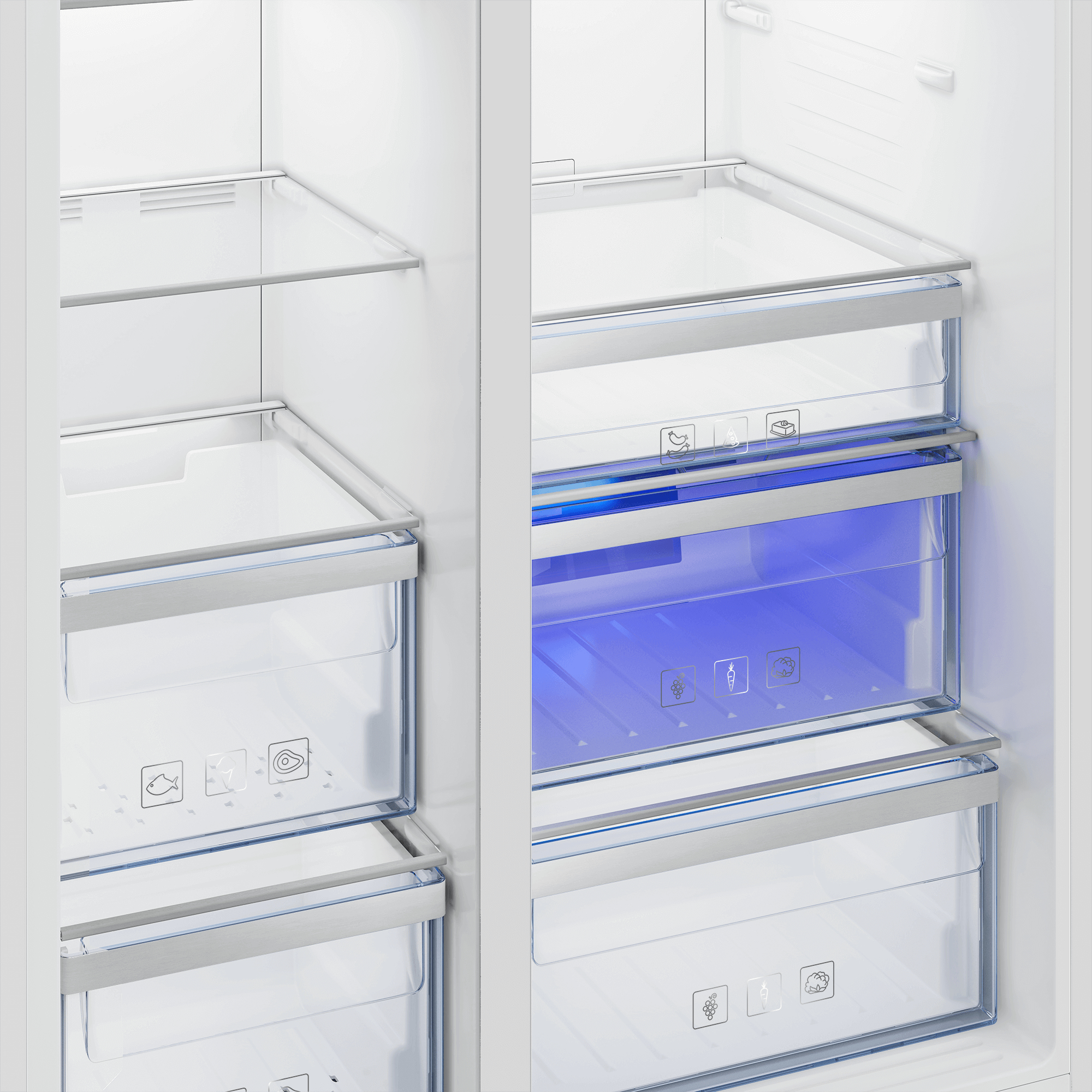 Beko GN163122X side-by-side refrigerator Freestanding – image 5