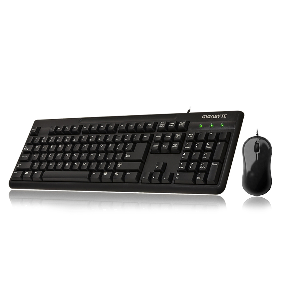 GIGABYTE GK-KM3100 keyboard Mouse included Universal USB US English Black – image 1