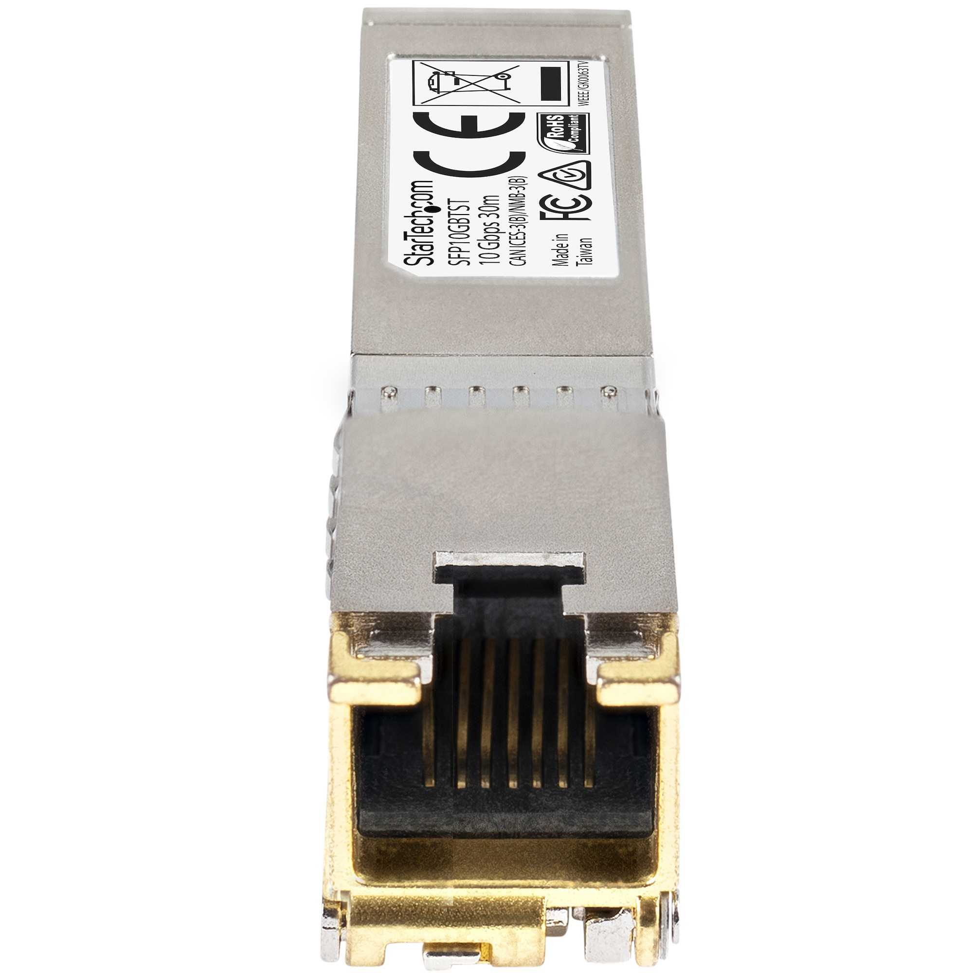 StarTech.com Cisco SFP-10GB-TC Compatible SFP+ Module - 10GBASE-T - SFP to RJ45 Cat6/Cat5e - 10GE Gigabit Ethernet SFP+ - RJ-45 30m - Cisco Firepower, ASR1000, – image 3