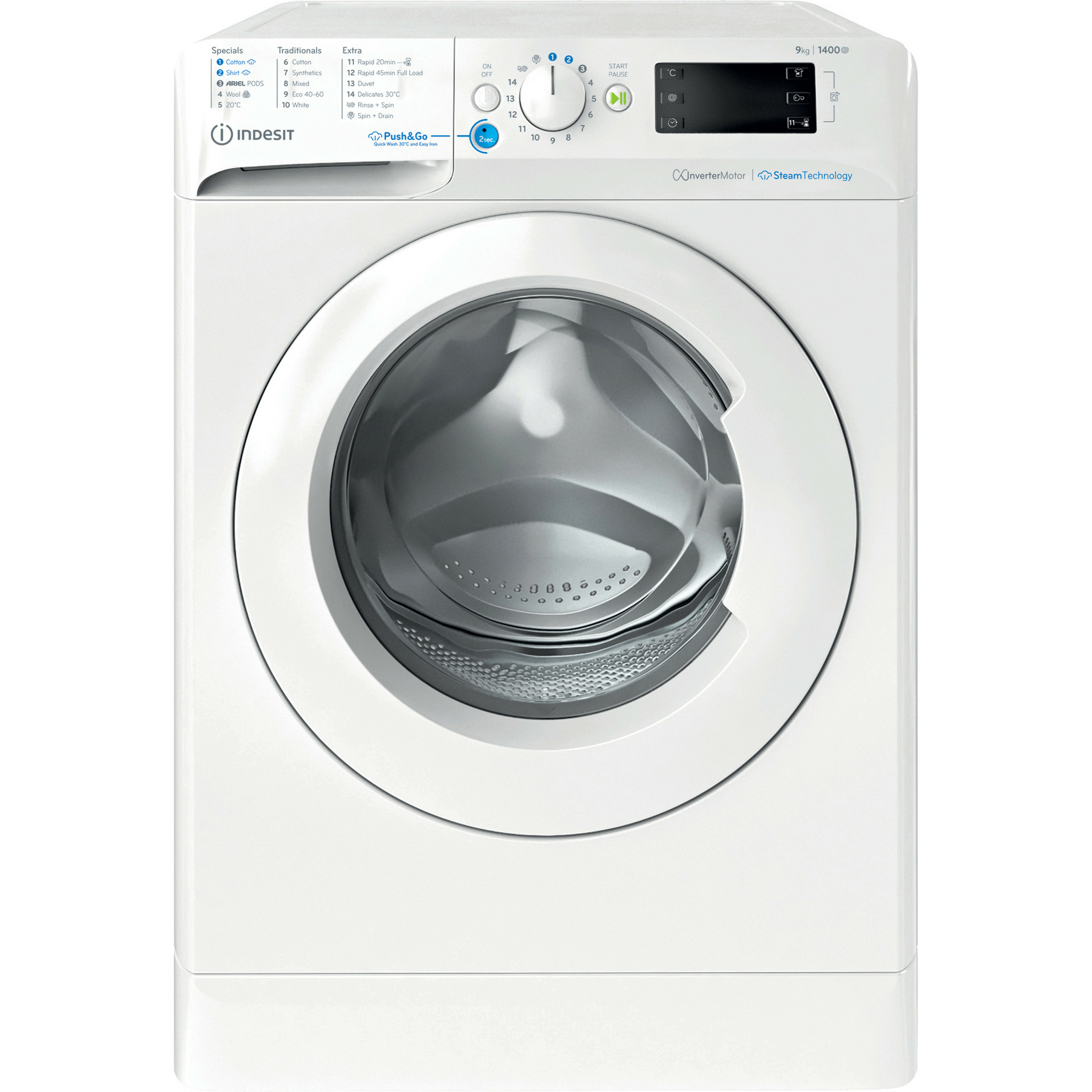 Indesit BWE 91496X WV UK — vue 1 sur 8