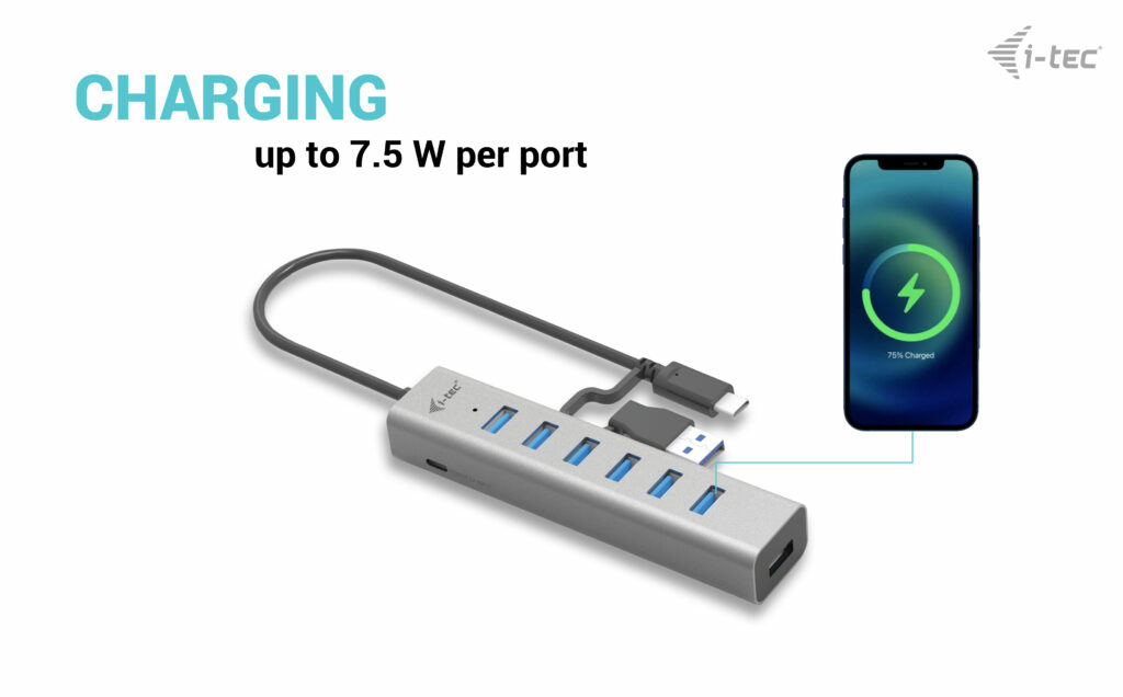 i-tec USB-C/USB-A Charging Metal HUB 7 Port – image 6