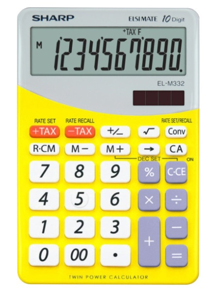 Sharp EL-M332 calculator Desktop Financial Yellow