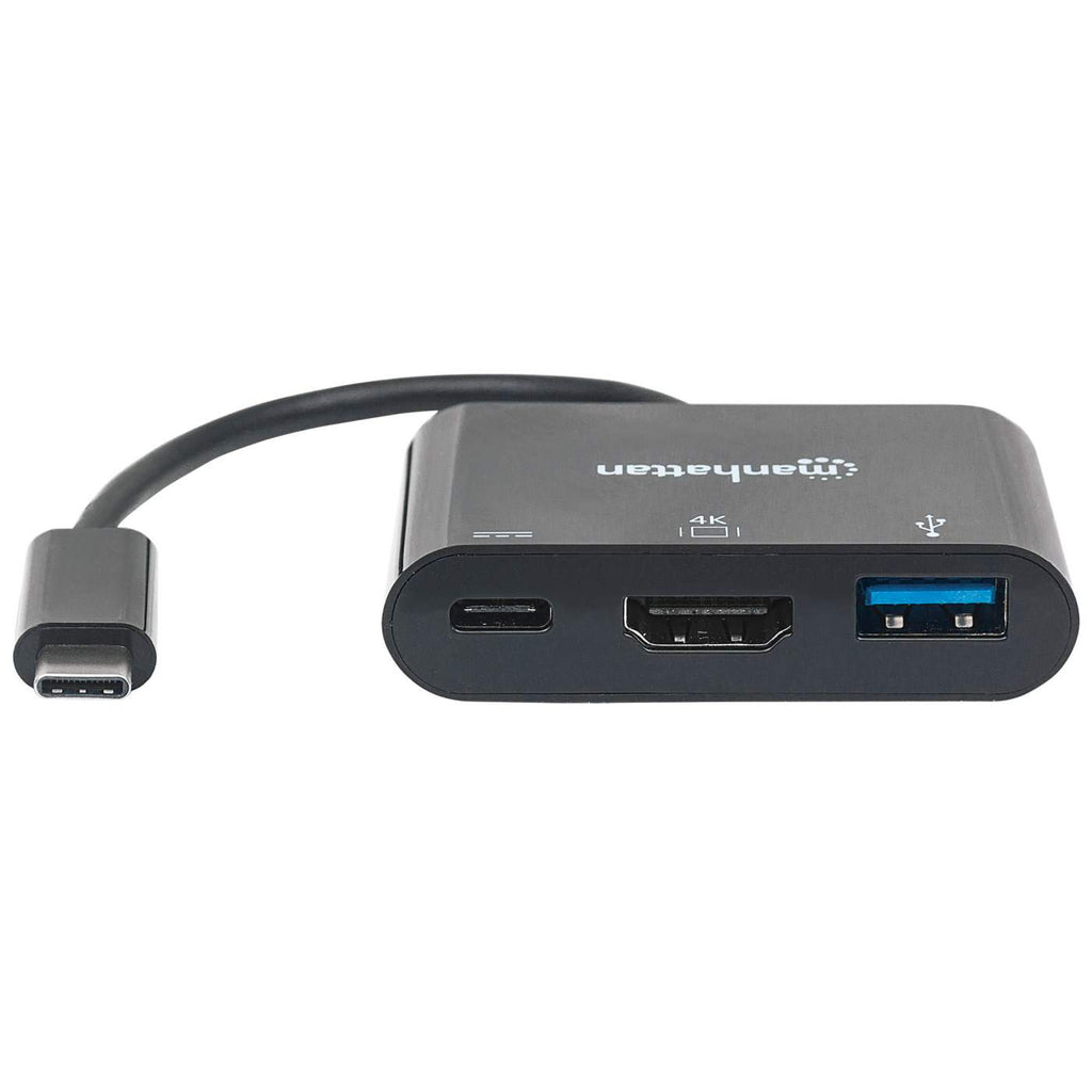 Manhattan USB-C Dock/Hub, Ports (x3): HDMI, USB-A and USB-C, 5 Gbps (USB 3.2 Gen1 aka USB 3.0), With Power Delivery (60W) to USB-C Port (Note additional USB-C w – image 3