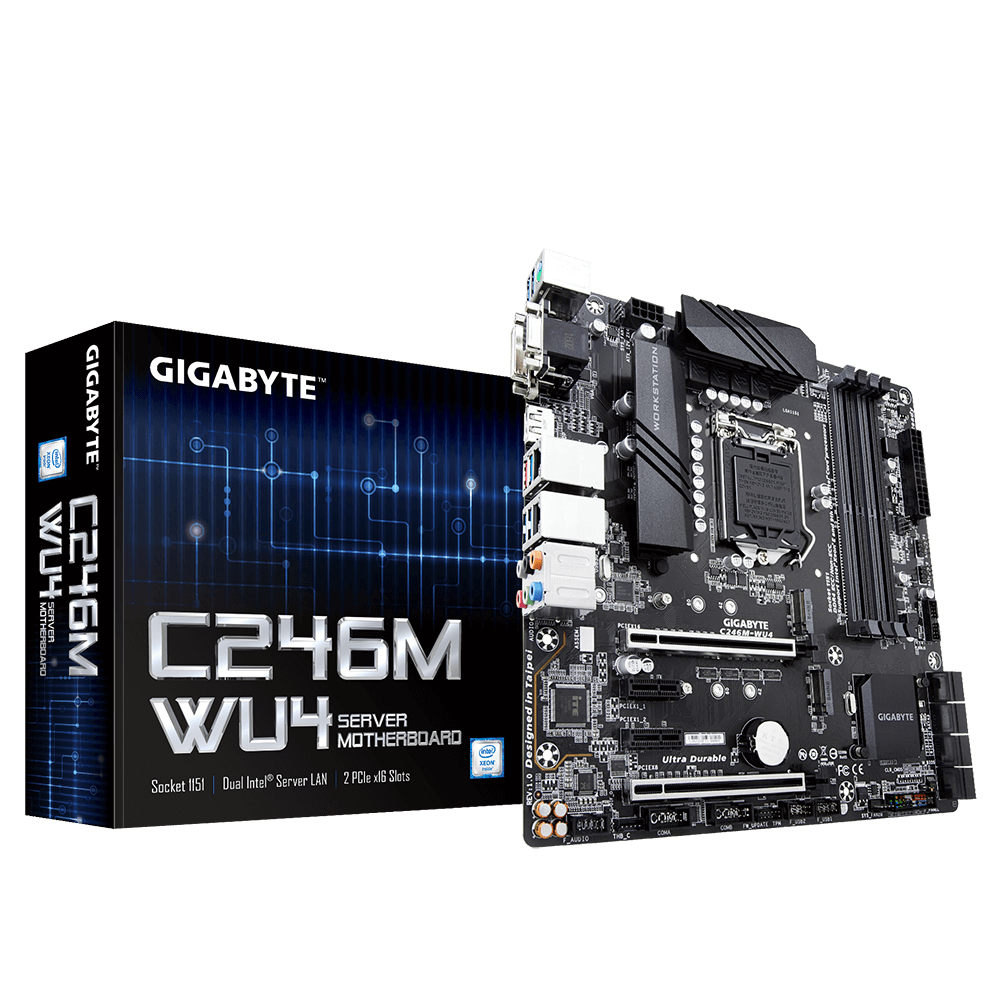 GIGABYTE C246M-WU4 motherboard Intel C246 Express LGA 1151 (Socket H4) micro ATX – image 1
