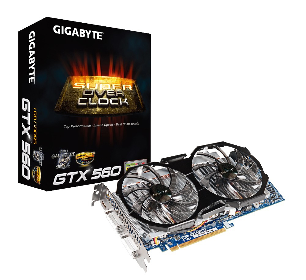 GIGABYTE GV-N56GSO-1GI graphics card NVIDIA GeForce GTX 560 – image 1
