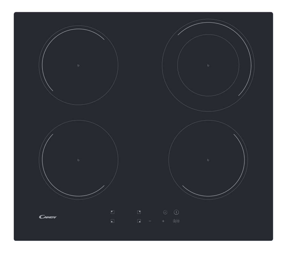Candy Idea CI64C2 Black Built-in Zone induction hob 4 zone(s)