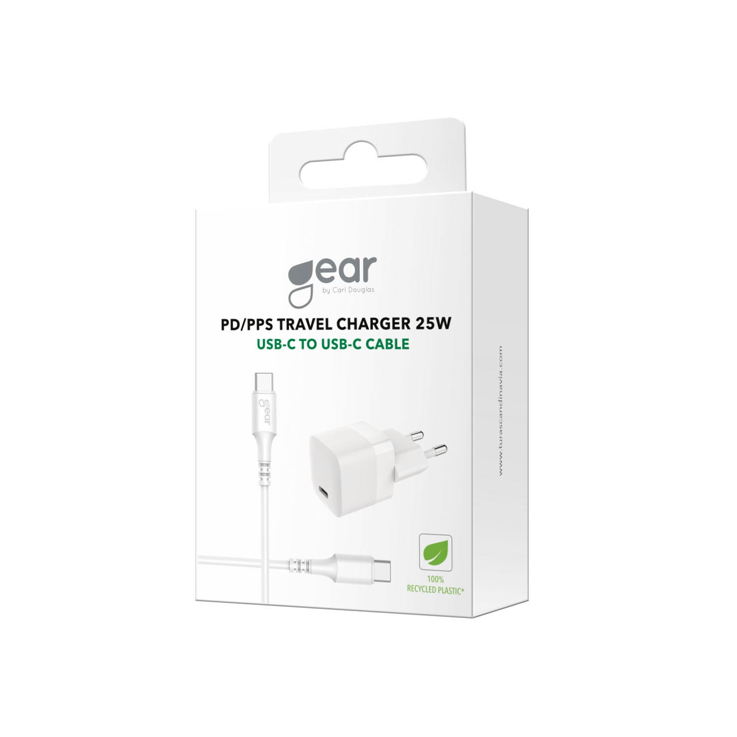 Gear Charger 220V 1xUSB-C PD/PPS 25W, Cable USB-C-USB-C 1m – image 2