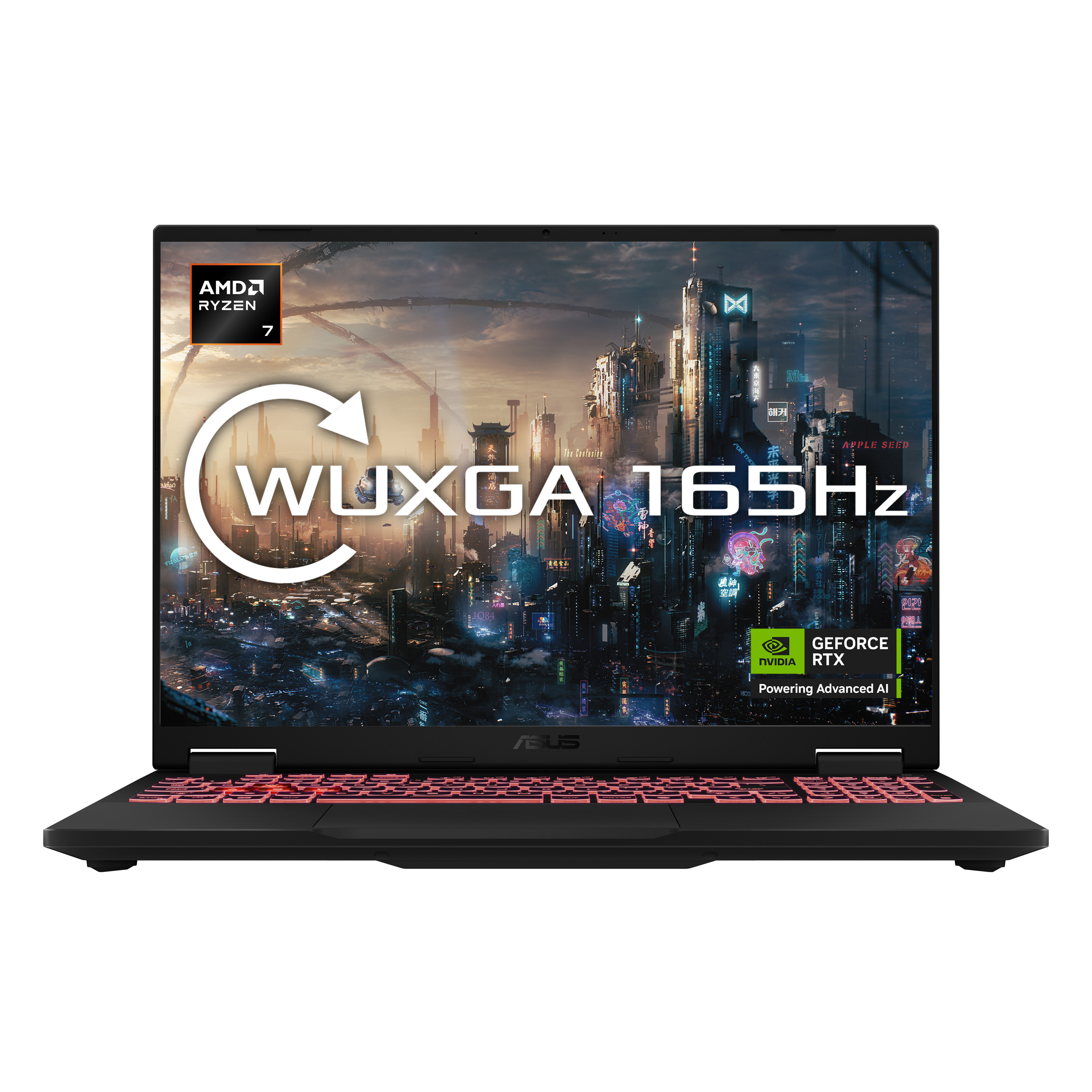 ASUS TUF Gaming A16 FA608UH-RV027W - 180-degree hinge design - AMD Ryzen 7 - 260 / up to 5.1 GHz - Win 11 Home - GeForce RTX 5050 - 16 GB RAM - 1 TB SSD NVMe - 16" 1920 x 1200 @ 165 Hz - Gigabit Ethernet - Wi-Fi 6E, Bluetooth - jaeger grey