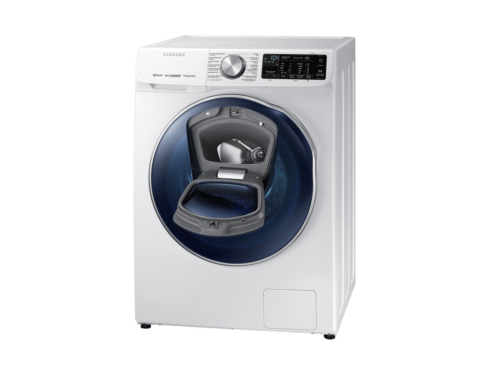 Samsung WD91N642OOW washer dryer Freestanding Front-load Black, White – image 4