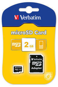 Verbatim microSD 2GB with adapter – image 2